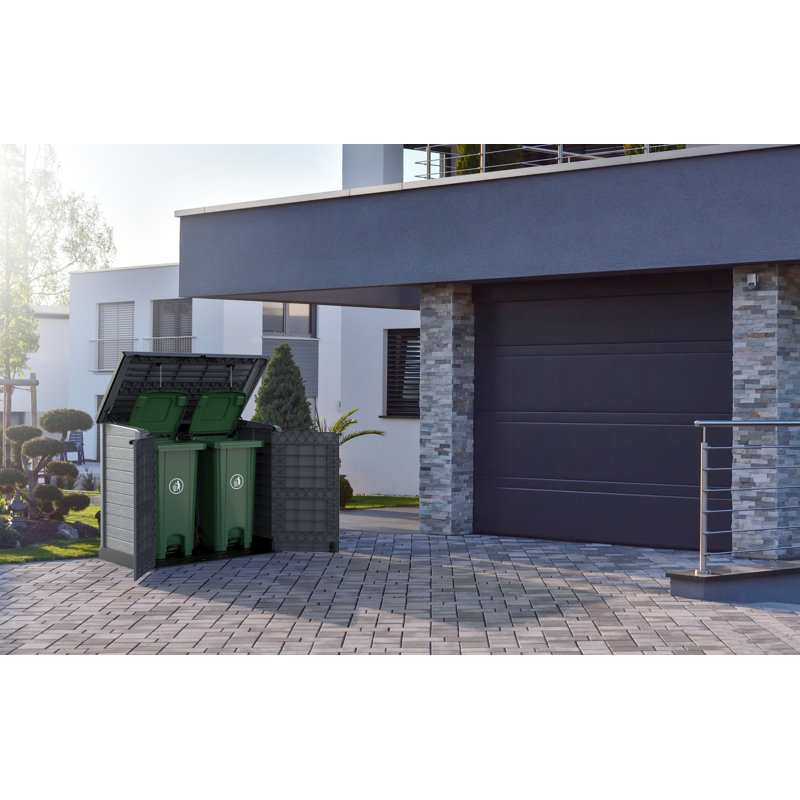 Flat Lid 4 ft. 9 in. W x 2 ft. 8 in. D Resin Overlap Flat Garage Shed