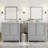 Transitional Style Bathroom Double Storage Vanity Set With Double Ceramic Sinks-110711703