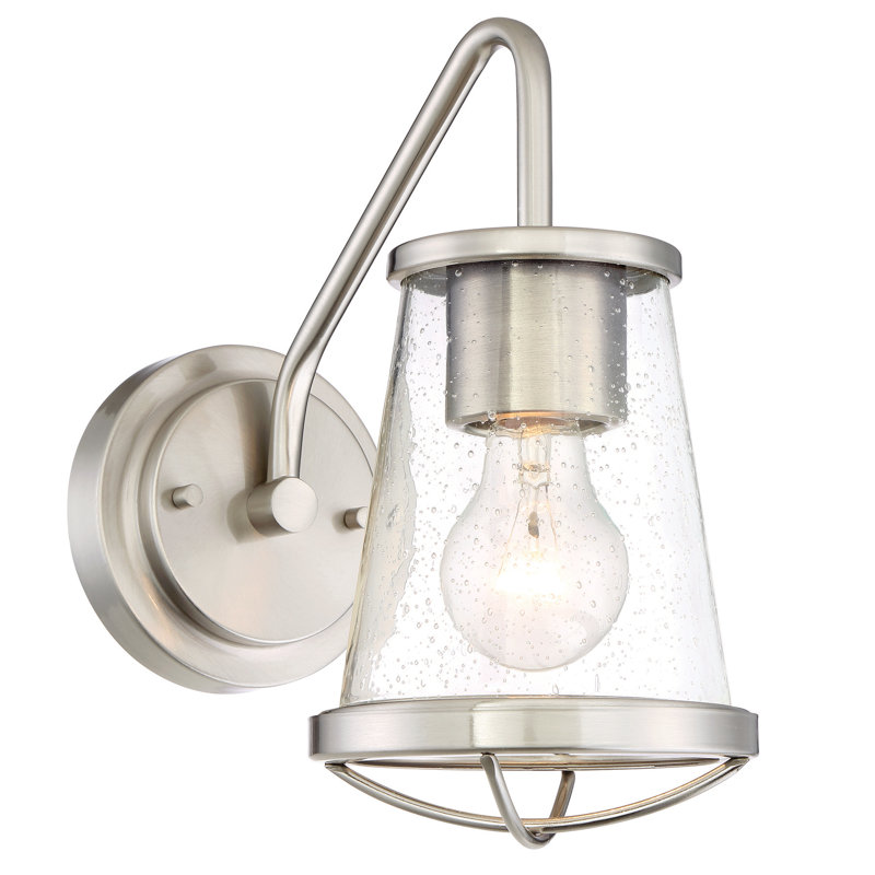 Malmesbury Armed Sconce, Satin Platinum