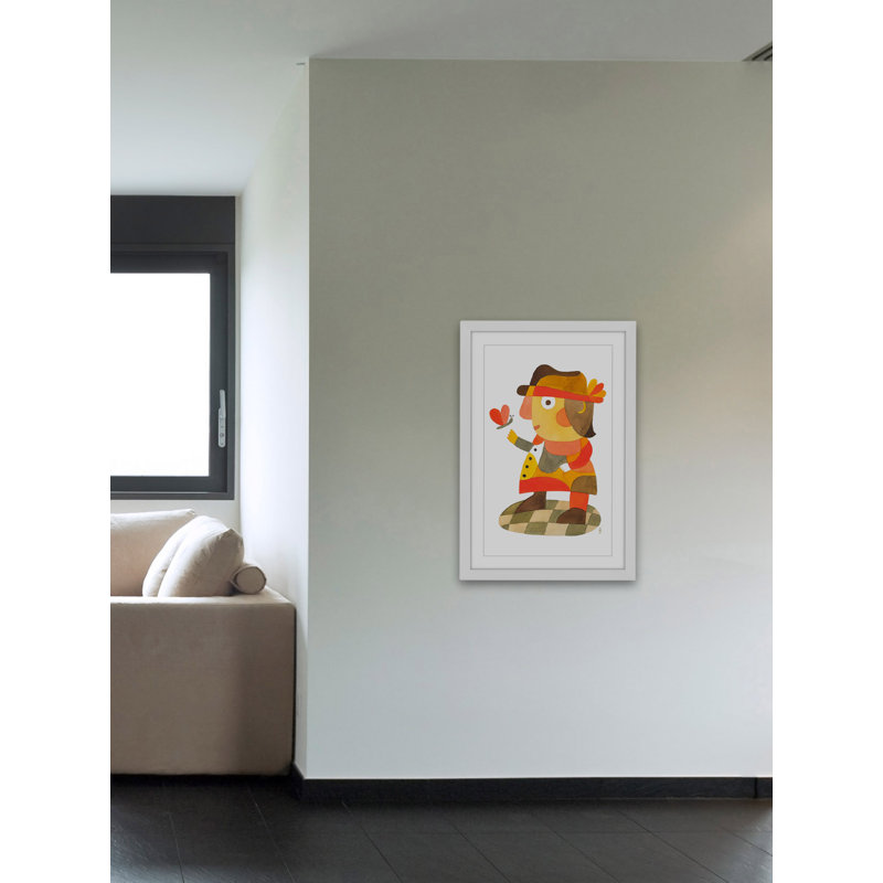 " Mister D " by Yolanta Gawlik, 36" H x 24" W, White Framed