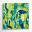 Abstrait aquarelle 57, art mural sur toile verte-568421640