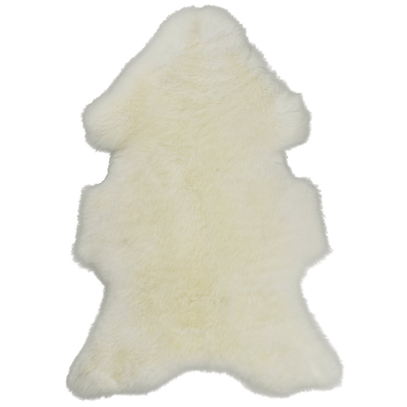 Toby Solid Colour Sheepskin 65cm X 115cm Area Rug