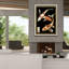 Toile épique Graffiti «Koi Fish On Black 1» par Chariklia Zarris, art mural 40 po x 54 po