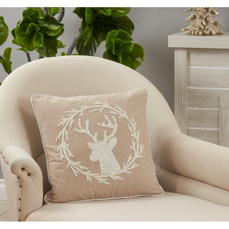 Celyn Embroidered Cotton Pillow Cover
