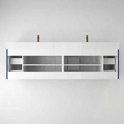 Ensemble de meuble-lavabo double 84 po 84 po