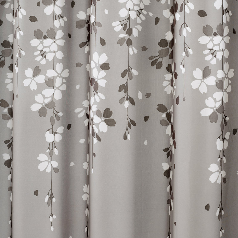 Anatoli Polyester Shower Curtain, Grey