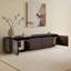 Raventon 79" Mid-Century Modern Solid Wood TV Stand with Storage for TVs up to 85"