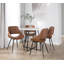 Chaise d'appoint rembourrée avec pieds en bois cintré Najrin-87951726-87951727