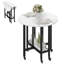 Round Metal Base Dining Table-455970576