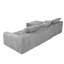 Canapé modulaire contemporain de 111,2 po de largeur, facile à entretenir, idéal pour recevoir des invités, en mousse pure à haute résilience et modulaire, personnalisable selon votre style de vie