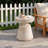 Outdoor/Indoor Lightweight Concrete Side Table-1324143927