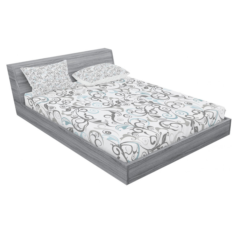 Microfiber Floral Sheet Set, Full Sheet Set + Fitted Sheet + 2 Pillowcases
