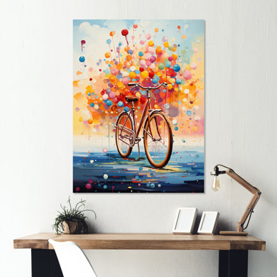 " Bicycle Dynamic Wheels Pointillism II "