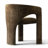 Modern Chenille Upholstered Dining Chair With Arm-377680030