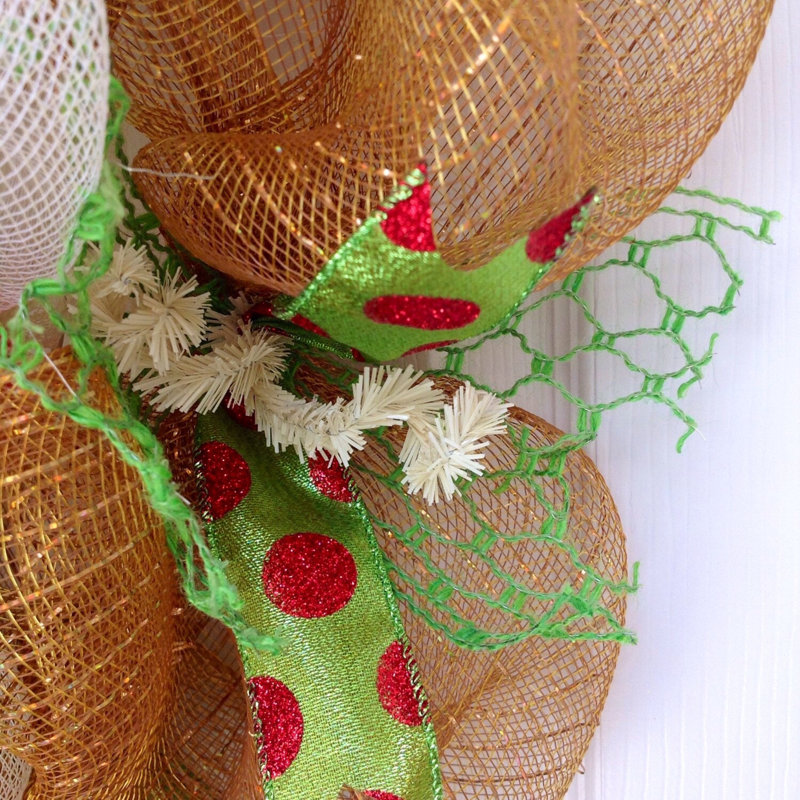 Couronne de Noël avec renne scintillant