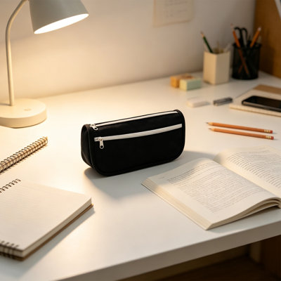 Pencil Case Double Layer Pencil Case Large Capacity 2 Compartment Pouch Fabric Stationery Bag Versatile School Office Pencil