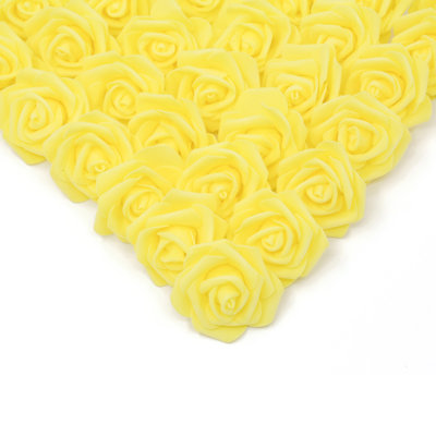 100 têtes de fleurs artificielles roses, 3en vraies roses en mousse d'aspect pour le mariage de bricolage centres de douche de bébé arrangements tables de fête décorations pour la maison décorations de la Saint-Valentin