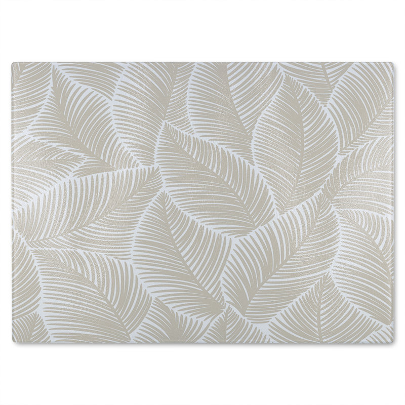 leaves Designer Glass Chopping Board, 40cm L x 28cm W