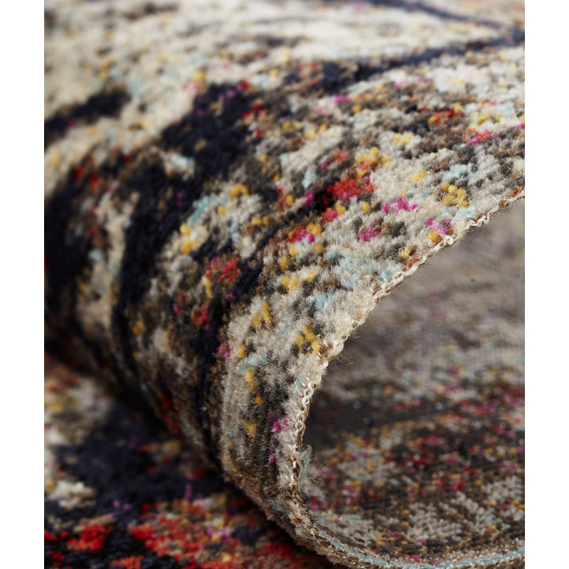 Ruppert Oriental Area Rug in Gray, Rectangle 8'7" x 11'6"