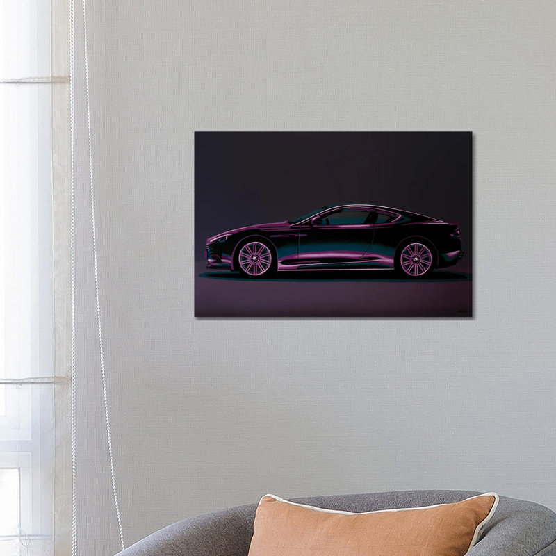 Aston Martin DBS V12 2007 1 Piece Wall Art on Canvas, 66.04 cm H x 45.72 cm W x 1.91 cm D, Wrapped Canvas