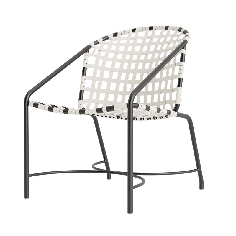Kantan Outdoor Lounge Chair, Textured Pewter/White Lite
