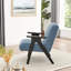 Chaise bleue avec finition bois, design moderne et confortable - bleu, base en bois, rembourrage-1057541537