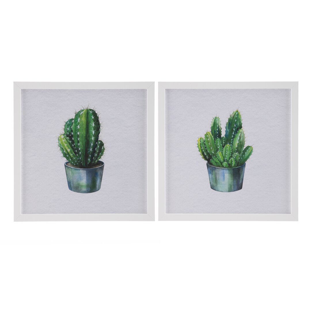 2-tlg. Poster-Set Cactus