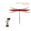 Parasol de marché rectangulaire 120 po x 78 po Dorelien-1399811955