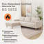 2-Piece 90" Upholstered L-Shaped Fabric Corner Sofa-2010216023