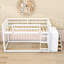 Lit superposé multifonctionnel en bois avec tiroirs et tablettes de rangement-726015994-726015989