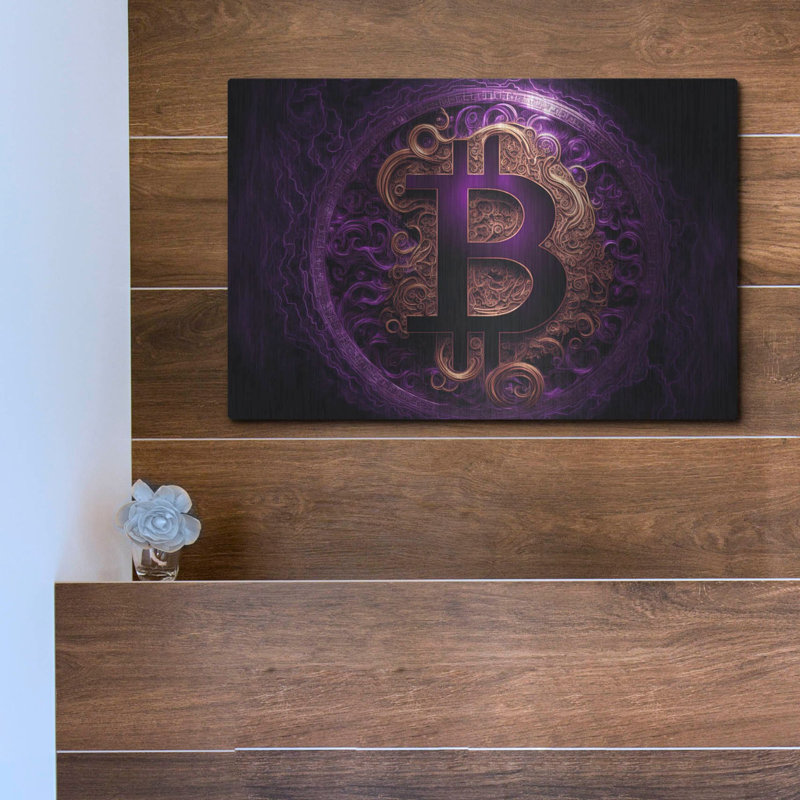 «Bitcoin Realm» par Epic Portfolio, art mural en métal, H 12 po x l 16 po