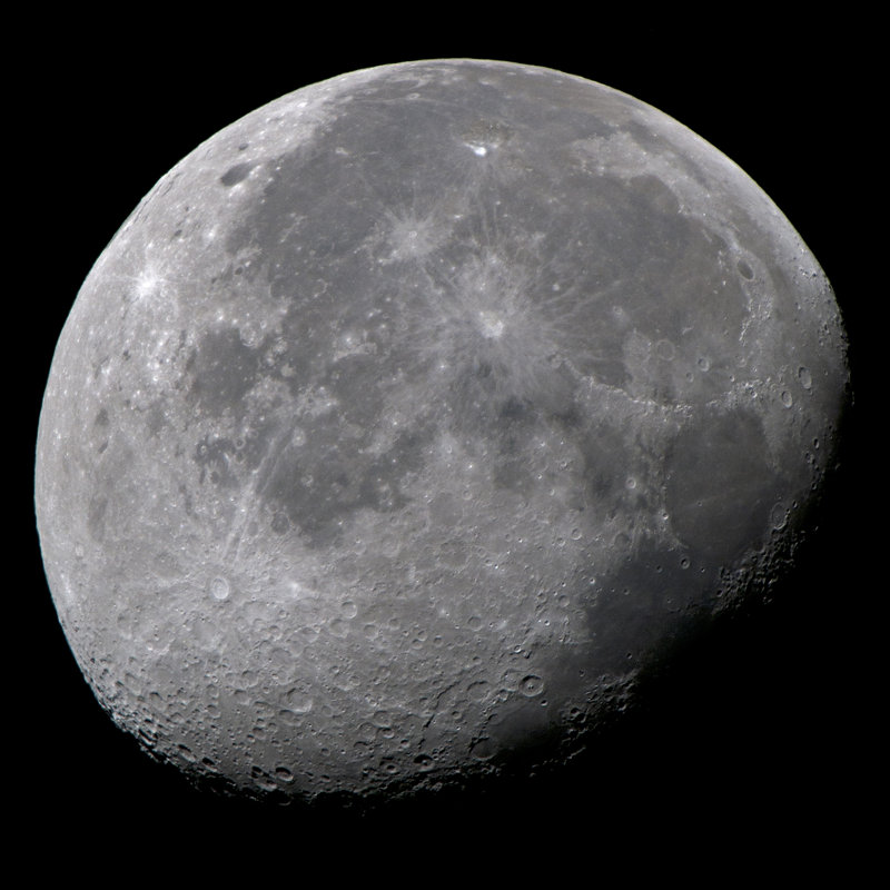 Lune, grand détail - Photographie sur toile tendue, H 12 po x l 12 po
