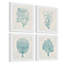 Coral Group Quadrupych - ensemble de 4 reproductions d'art encadrées-27007718