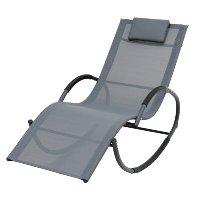 Chaise longue d'extérieur en métal