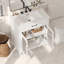 Meuble-lavabo 31 po avec verre trempé, blanc-976017
