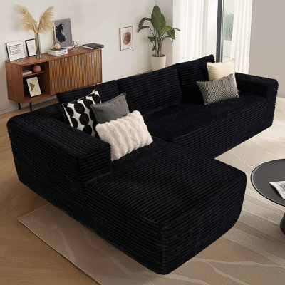 Cozza 2 - Piece Upholstery Compression Sofa, No Assembly Required Sectional Free Combination Couch with L-Shape Chaise