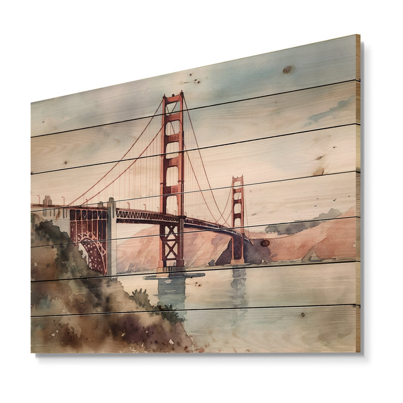 Maywood, vues de San Francisco II, H 10 po x l 20 po x P 0,78 po