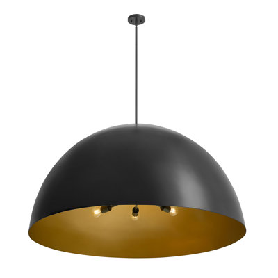 Elias - Dome Pendant - 8-Light -  with Champagne Gold interior Shade Finish