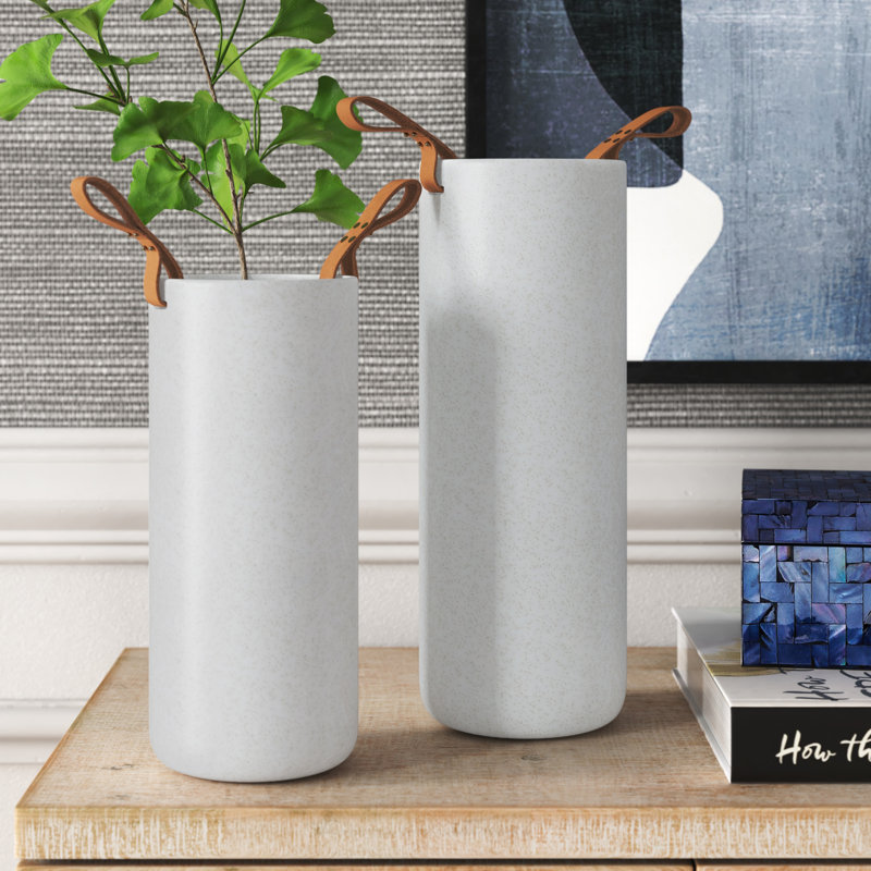 Hindley Stoneware Table Vase, White