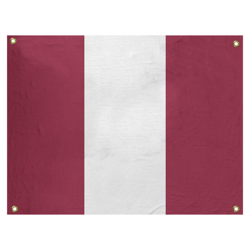 Tapisserie tennessee en polyester, H 59 po x l 80 po, Rouge / Blanc