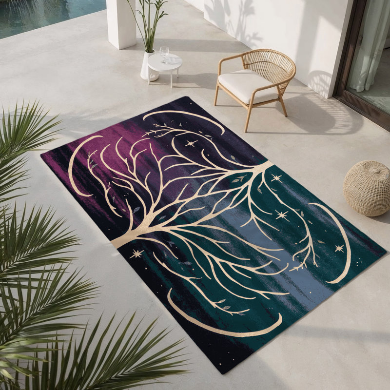 Tapis intérieur et extérieur Forest Mirage, Rectangle 1 pi 6 po x 2 pi 6 po