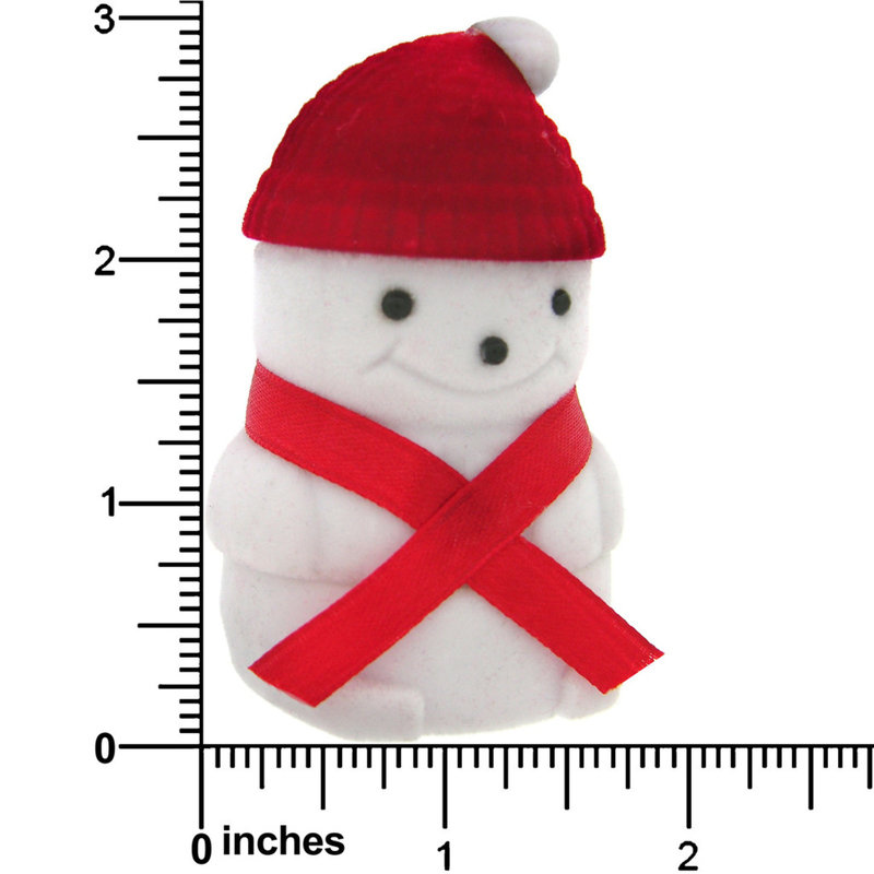 Boîte-cadeau en forme de bonhomme de neige en velours blanc, bague, boucles d'oreilles, etc. 24 pièces, 24