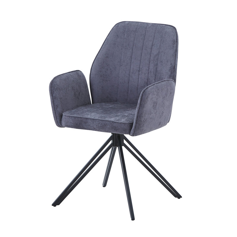 50cm H Upholstered Upholstered Back Armchair, Grey
