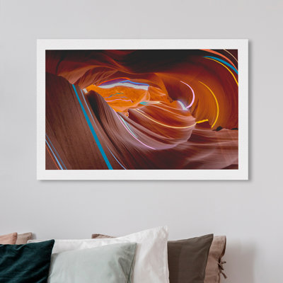 Nature and Landscape Red Retro Canyon Desert Rocks - impression d'art graphique