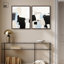 Ensemble de décorations murales Boho ébène et ivoire encadrées par Art Remedy, cadre noir, 20 x 24-135314005-135314013