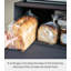 Tower Yamazaki Home Bread Box, Steel Kitchen Counter Storage Food Container Holder, Steel, Handles-48848765