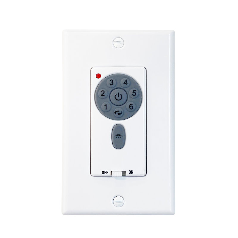 Arbor Flush Mount Ceiling Fan, Whitewash, Wall Control, Dark Bronze