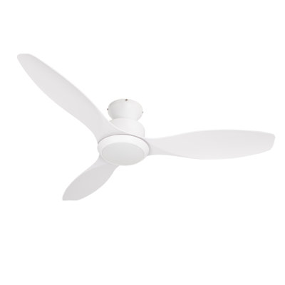 Ventilateur de plafond encastré blanc de 52 pi, intensité variable de 22 watts avec télécommande, moteur réversible silencieux, convient aux chambres à coucher, aux cuisines, aux bureaux et aux salles à manger et à de nombreux autres endroits int?