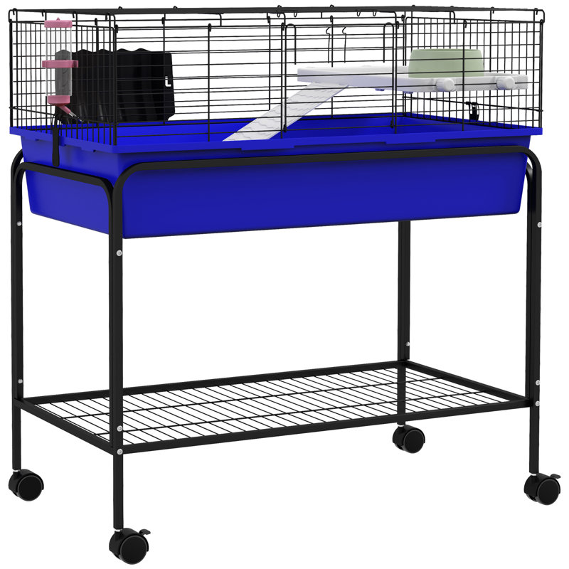 Cochon d'Inde 39 po, hérisson, furet, 39 po, rouge, 35.25" H x 33" W x 18.5" D , Blue/Black