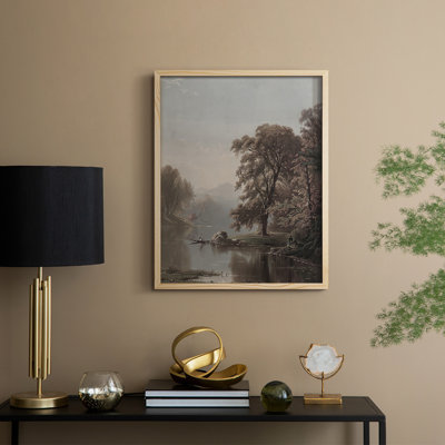 «Vintage Landscape XXXVI», reproduction encadrée - bois massif